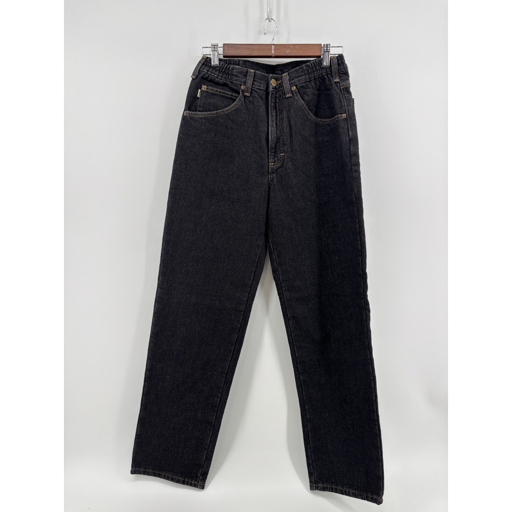 LL Bean Tapered Leg Jeans Men's Black Denim Cotton Lined Comfort‎ Waist 29x29